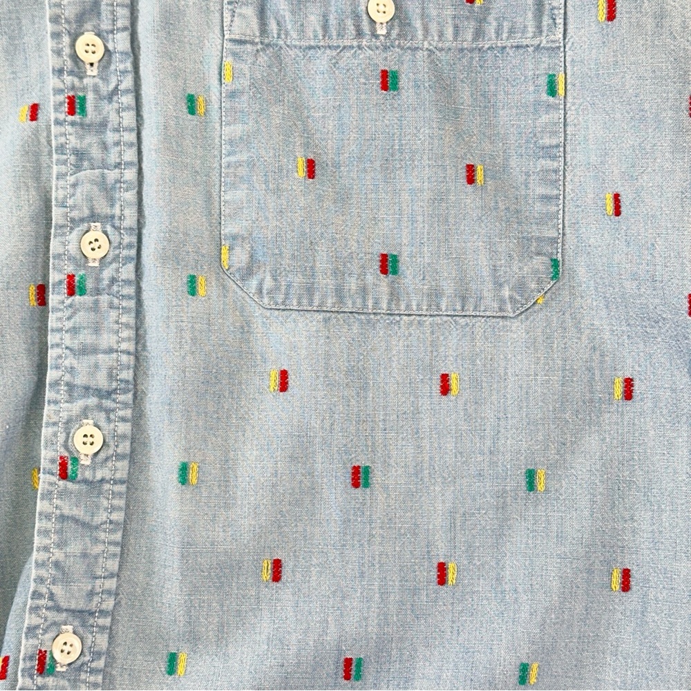 American Eagle Heritage Button Down Chambray Shir… - image 5